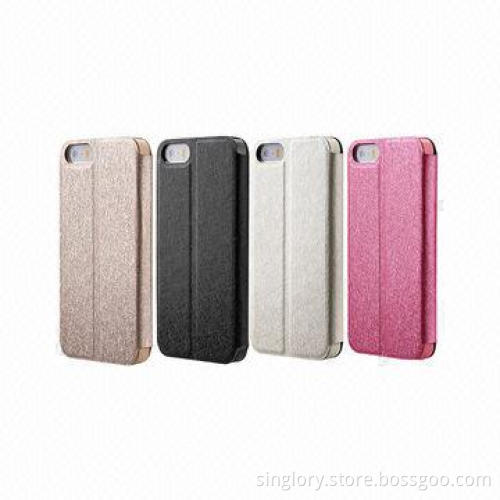 PU leather case for iPhone 5S, with stand function